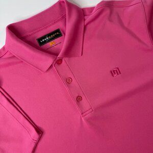 Loudmouth Golf Polo Shirt Men's XL Pink Performance Embroidered LM Logo